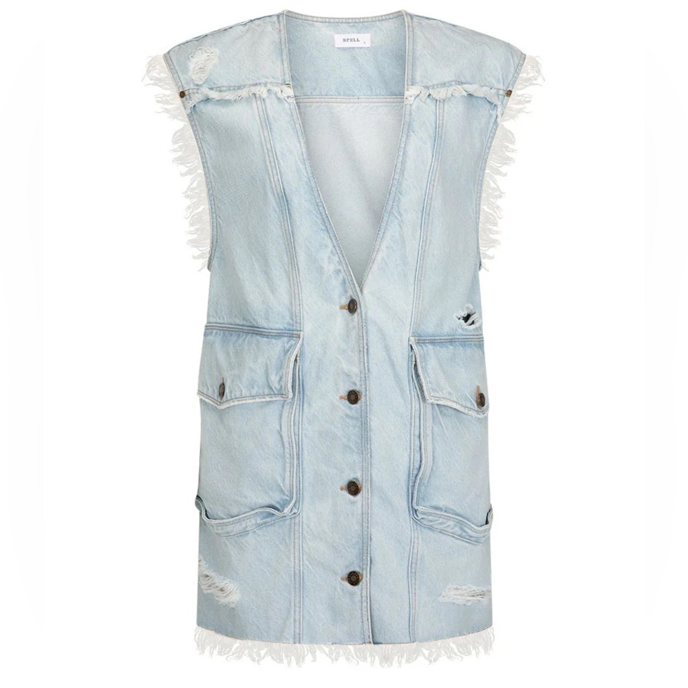 NWTS SPELL DAYDREAMER DENIM VEST - Picture 7 of 17